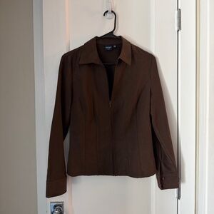 Sonoma Faux Suede Brown Jacket – Size Medium